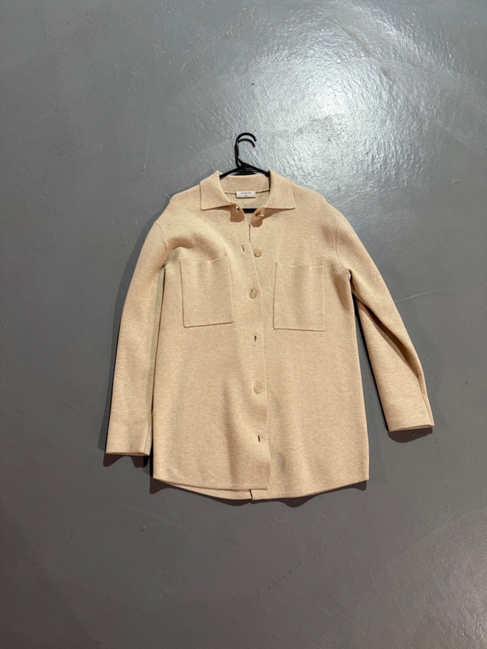Babaton Neutral Beige Button-Up Pocket Cardigan